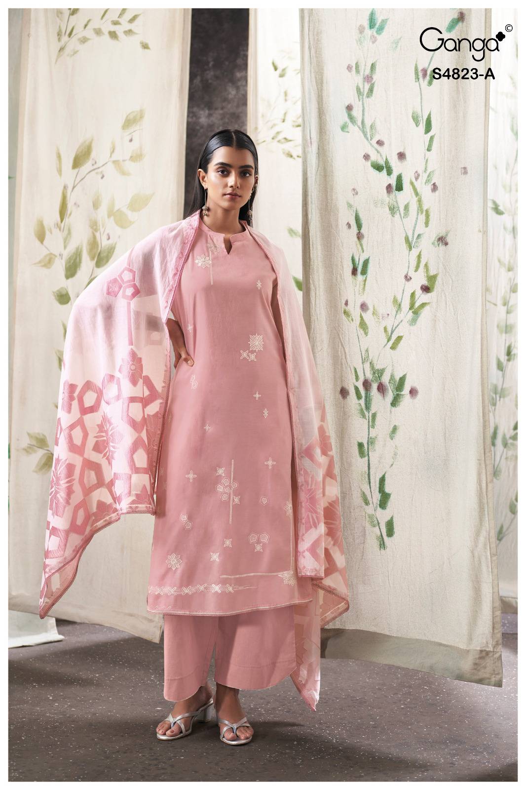 KAZELLEA 4823 Series By GANGAFASHION Stylish Beautiful Colourful PURE BEMBERG MUL Dresses At Wholesale Price